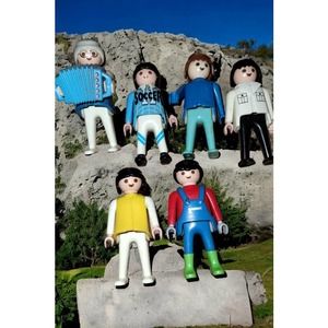 1970s Geobea Playmobil mid-century action figures! Highly collectible!